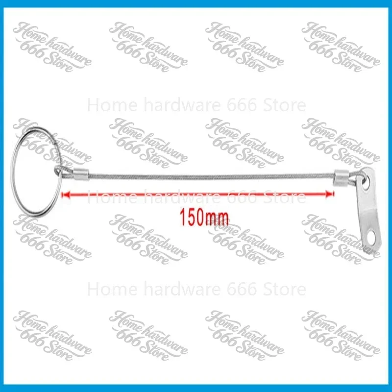 Stainless Steel Lanyard Cable, Safety Tether Wire, Loss Prevention, 1 Loop, Quick Release Ring, Rubber Coating, 316