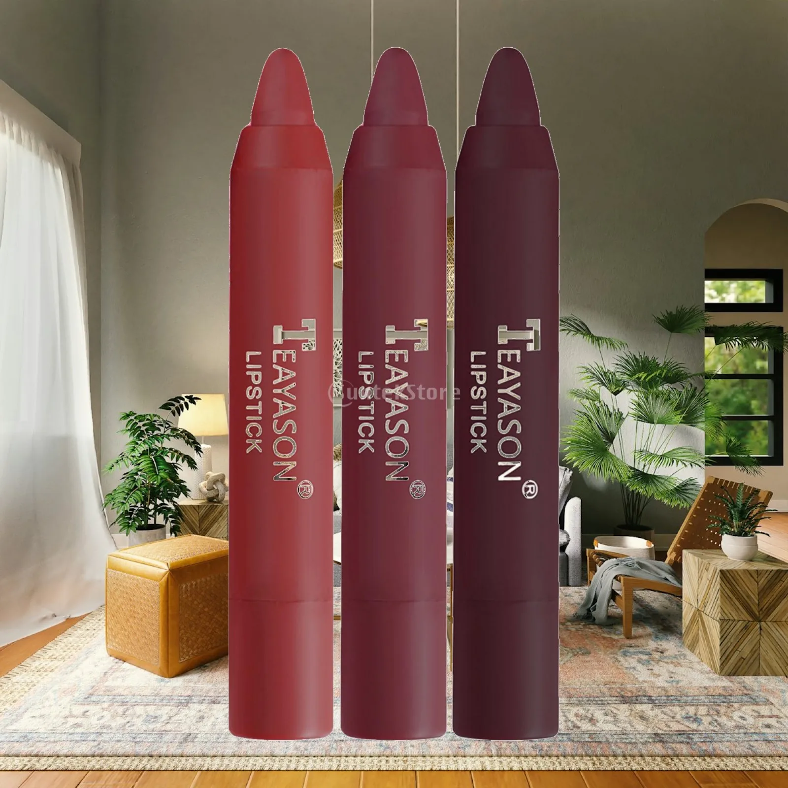 Colorful Lipstick Set Velvet Matte Long Lasting Waterproof Pen Easy Carry for Travel Mini Cosmetics