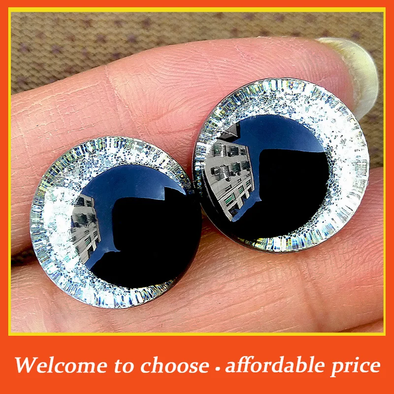 

。 10 пар новых пластиковых глазок для кукол 16/25 мм, новый дизайн, 3D, с блестками, безопасные, с жесткой прокладкой