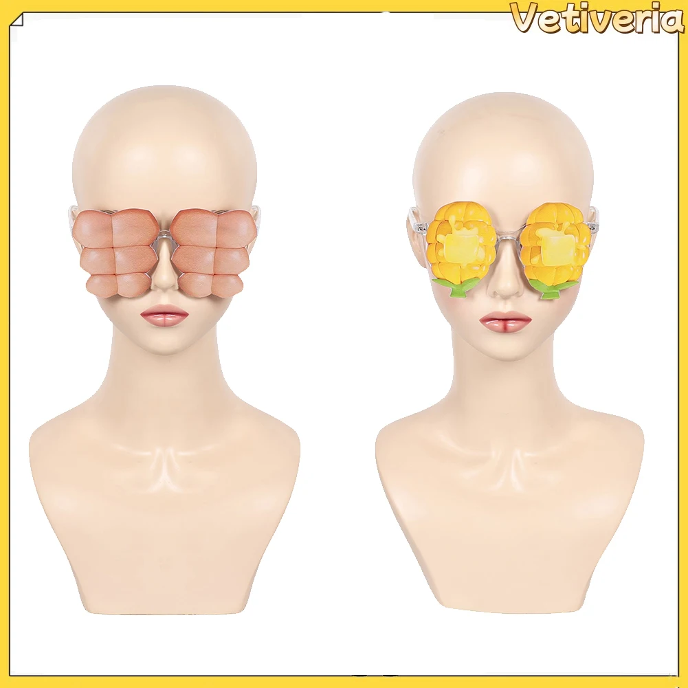 

Girls Glasses Roleplay Props Popcorn Muscle Women Eyewear Anime Halloween Carnival Cosplay Costume Accessories