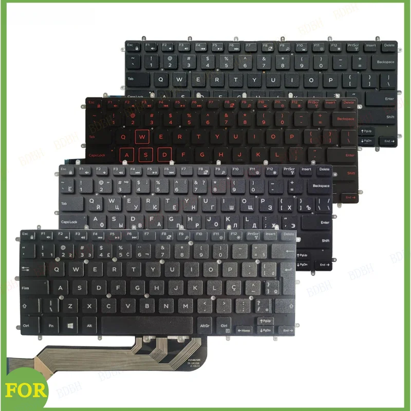New Russian RU/US/Brazil/Spanish Latin laptop keyboard For DELL P69G P69G001 P83G P83G001 P58F P58F001 P70F P70F001 P87G P87G001