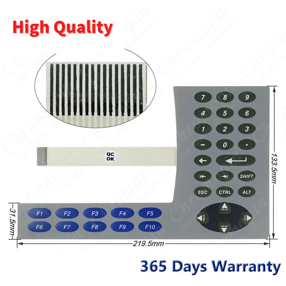 

Plastic Cases Housing for 2711P-K6M3D 2711P-K6M8A 2711P-K6M8D 2711P-K6C20A Front Case + Back Cover + Membrane Keypad Switch