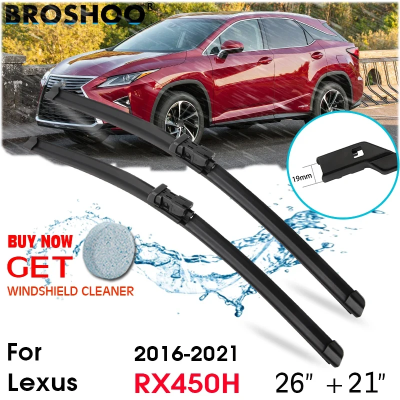 

Car Wiper Blade Front Window Windscreen Windshield Wiper Blades Push Button Auto Accessories For Lexus RX450H 26"+21" 2016-2021