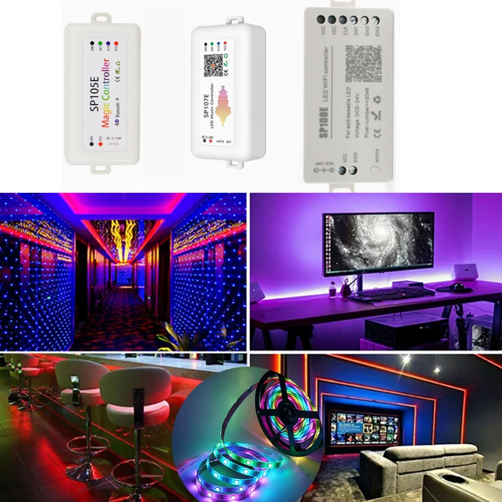 SP108E SP105E SP107E Bluetooth Controller Application Remote Operation DC5V-24V