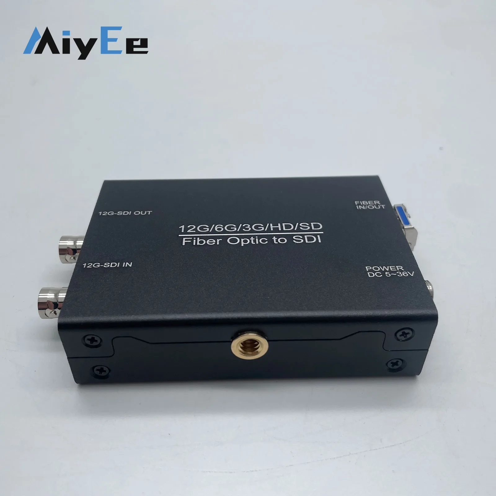 12G-SDI Fiber Optic Extender TX RX 1 Channel 4K@60Hz Bidirectional Audio Video Transmission Fiber Optic to SDI Converter