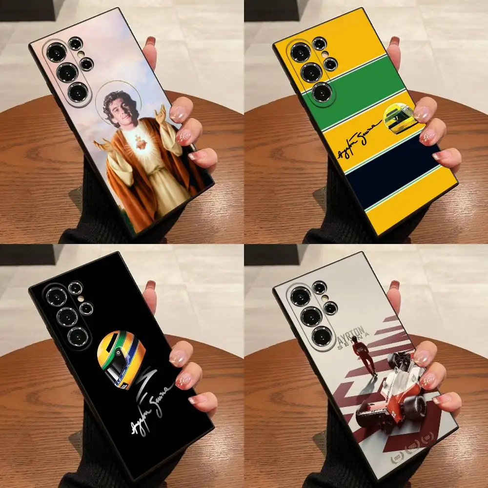

A-Ayrton Senna Phone Case For Samsung S25,S24,S21,S22,S23,S30,Ultra,S20,Plus,Fe,Lite,5G Black Cover
