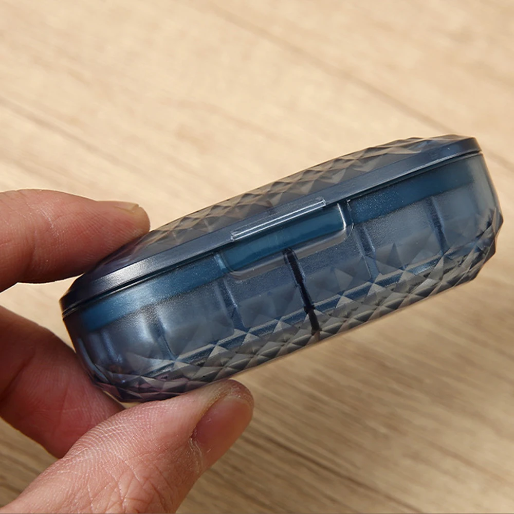 Kleine pillendoos, 2-compartimenten reispil-organizer voor portemonnee, zakapotheek, dagelijkse medicijncontainer voor pillen, vitaminen