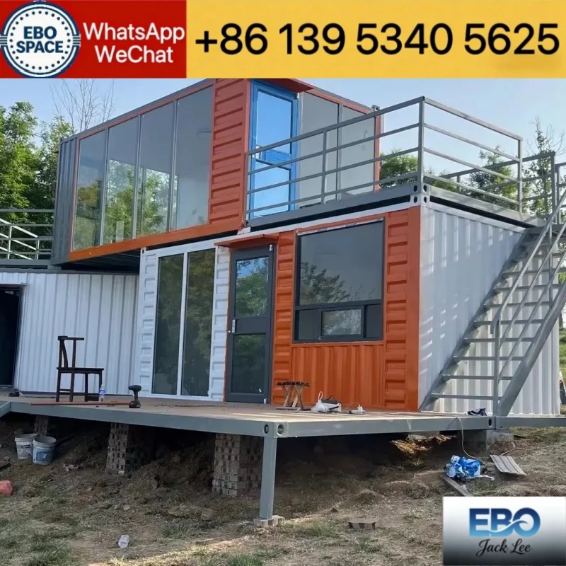 Smart living 30ft expandable prefab foldable container villa outdoor cabin waterproof durable structure kitchen bathroom setup