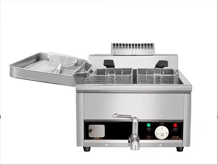 IS-ACH-17LE CE 17L Stainless Steel Electric Fryer Potato Fried Chicken Deep Fryer French Fry Machine