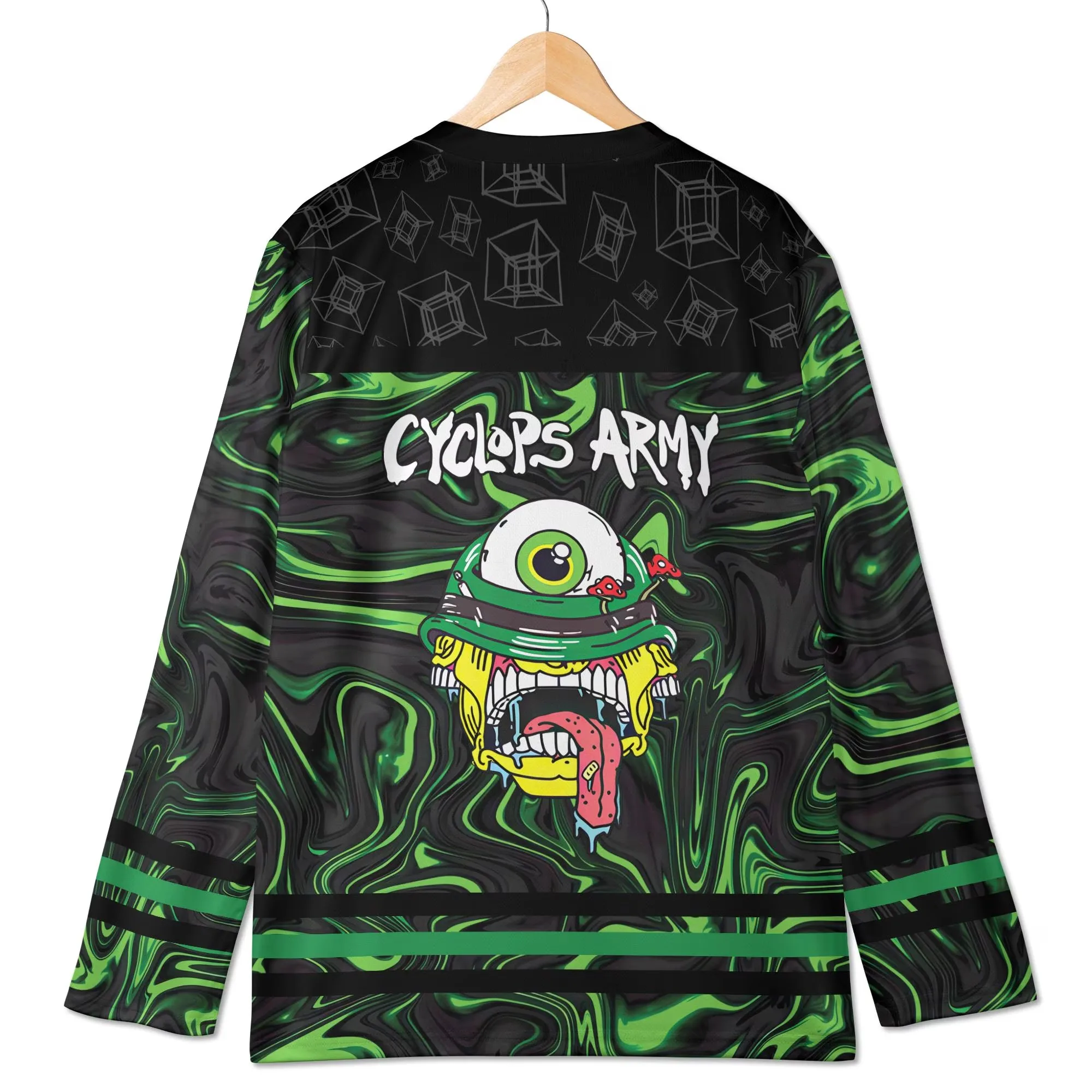 Spring Summer Men's Long-Sleeved Top Subtronics Rave Jersey Cyclop Hockey Shirt Bold Festival Outfit Athleisure Quick-drying Top