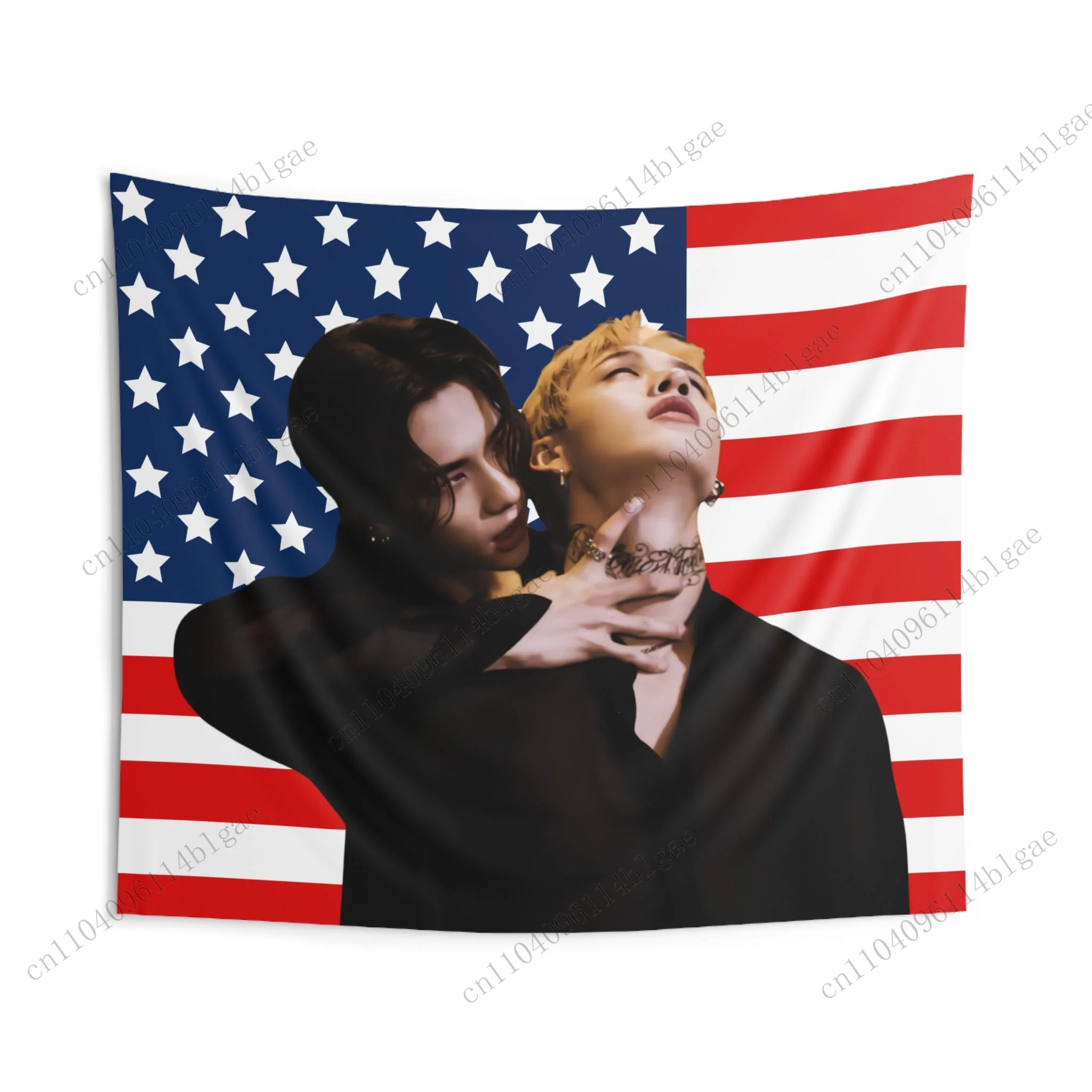 

Американский флаг K-Pop Idols гобелен украшение дома яркий настенный подвес для спальни гостиной общежития фон ткань подарок