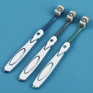 360 Voller Mund sauber, männliche Zahnbürste, hohe mittelborste Zahnbürste für Erwachsene, ausgezeichnete Reinigungseffekt, Zahnaufhellung (6 PAC) 6 Hauptverkaufsscheibenzähne - №6