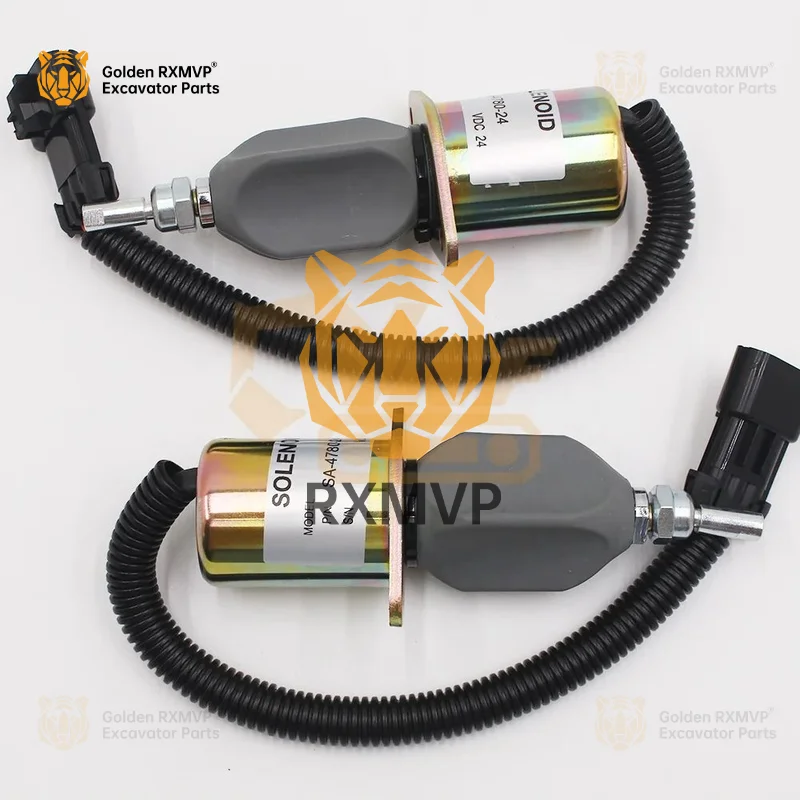 For Hitachi Engine Fuel Stop Solenoid 99453479 New Holland Ex215 Parts 24v Flameout Shut Off Valve Excavator