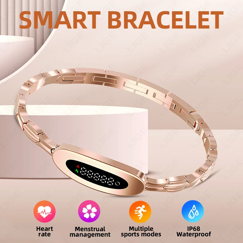 

LIGE 2025 New Smart Watch Women Pedometer Health Smart Bracelet Men Sports Fitness Waterproof Heart Rate Sleep Monitoring Band