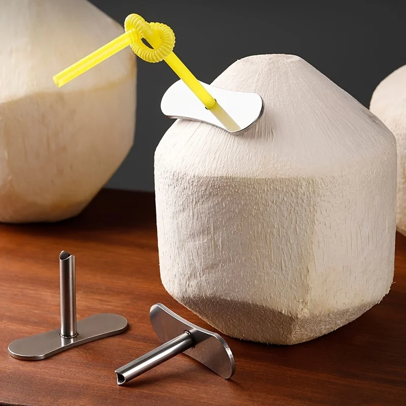 1PC Stainless Steel Coconut Opener Reusable Cutting Tool Coconut Knife Hole Punch Drill Head for Kitchen Accessories