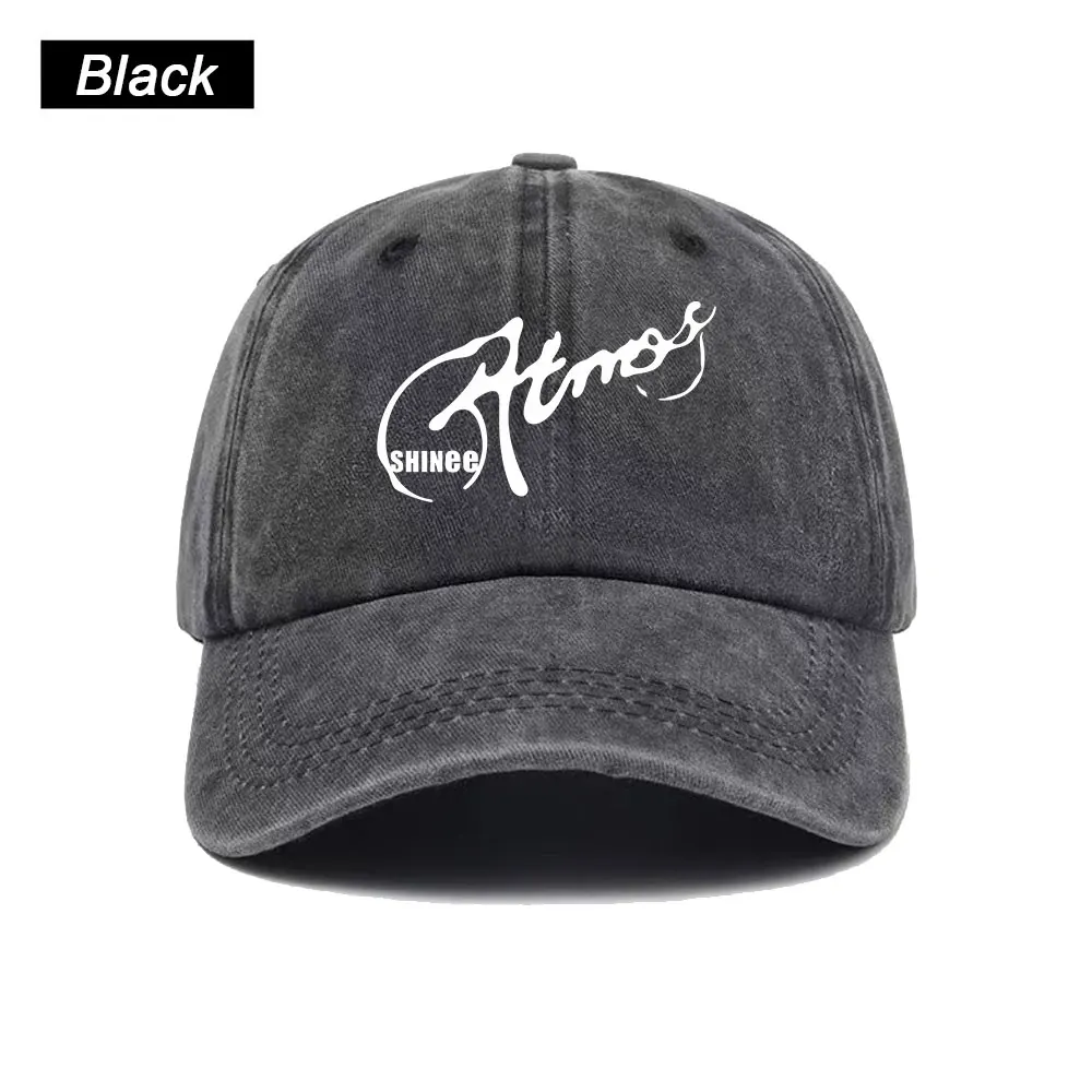 Kpop Shinee The 6th Mini Album Atmos Baseball Cap Washed Printed Trucker Style Unisex Cotton Streetwear Fashion Summer Sun Hat