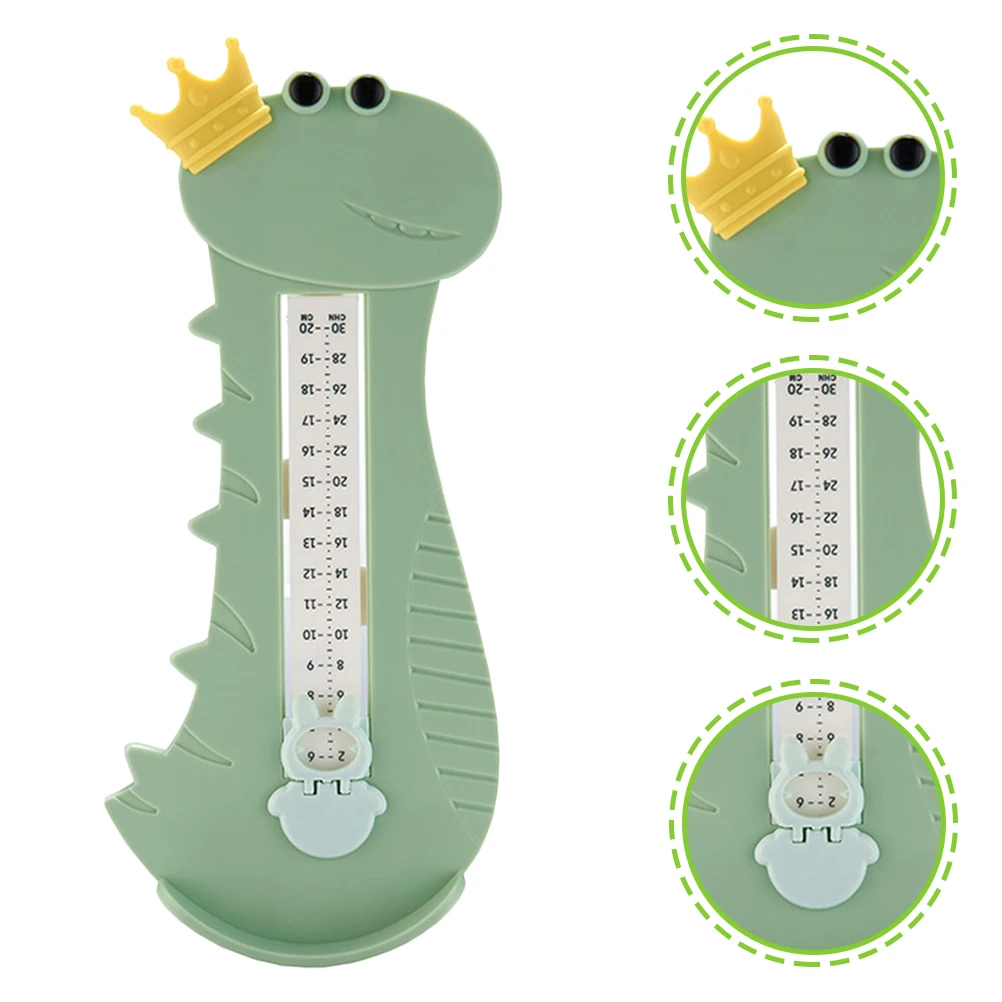 

Kids Foot Length Measuring Instrument Light Green Shoe Ruler Smooth Touch No Hurt Baby Feet Size Measurement Device