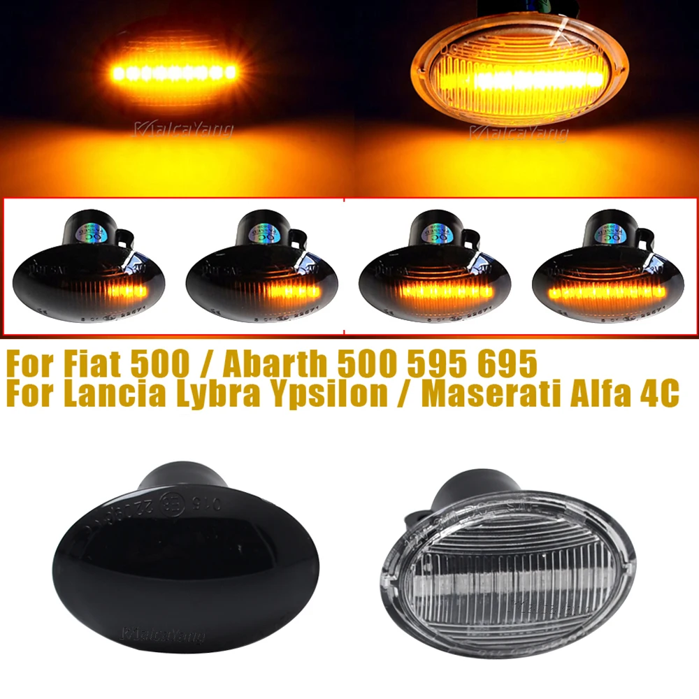 Side Marker LED Turn Signal Light For Maserati Granturismo 2007 GranCabrio 2010 Fiat 500 Alfa 4C