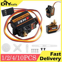 Emax 9g Servo ES08MA II Aircraft Fixed Wing ES08MA Metal Gear Simulation Robot Servo for RC Car Axial SCX24  Aircraft Model
