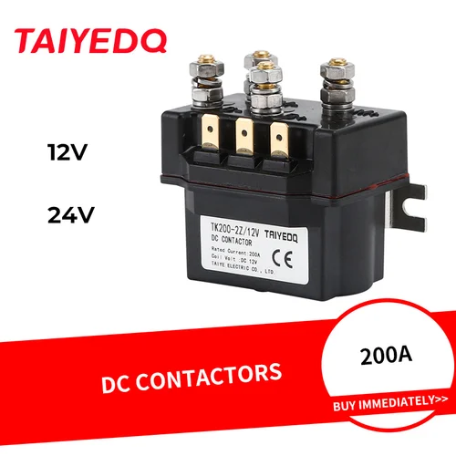 Imagen 1 del producto Contactor CC de cabrestante eléctrico Contactores de transferencia hacia adelante y hacia atrás 12V 24V 200A TK200-2Z
