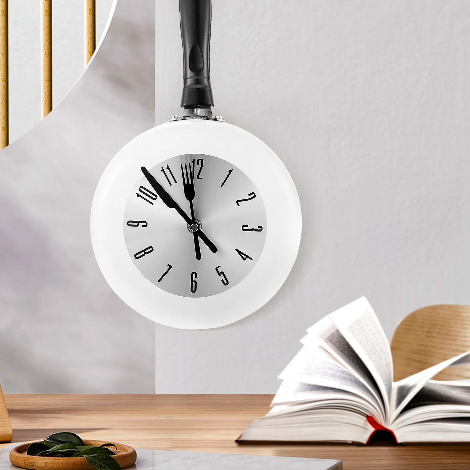 Pan Wall Clock Clocks for Kitchen Large Digital Griddle Decorative Hanging Home Outdoor Office