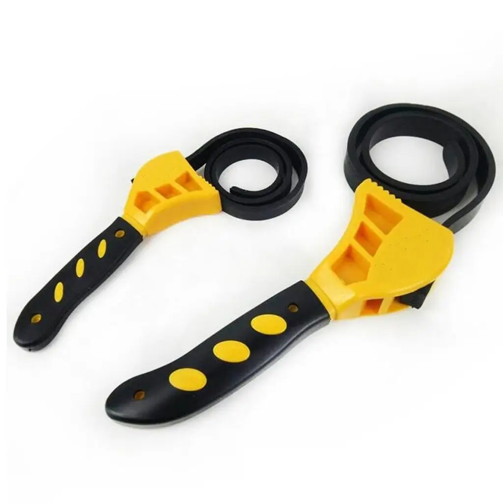 Oil Filter Cap Wrench Rubber Strap Adjustable Car Oil Filter Wrenches Set for Vehicle Engine Maintenance