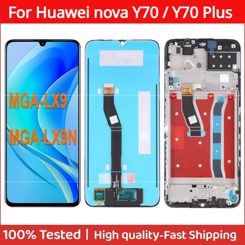

6.75" ips For Huawei Nova Y70 Plus MGA-LX9 MGA-LX9N LCD Display Touch Screen Digitizer Assembly Parts