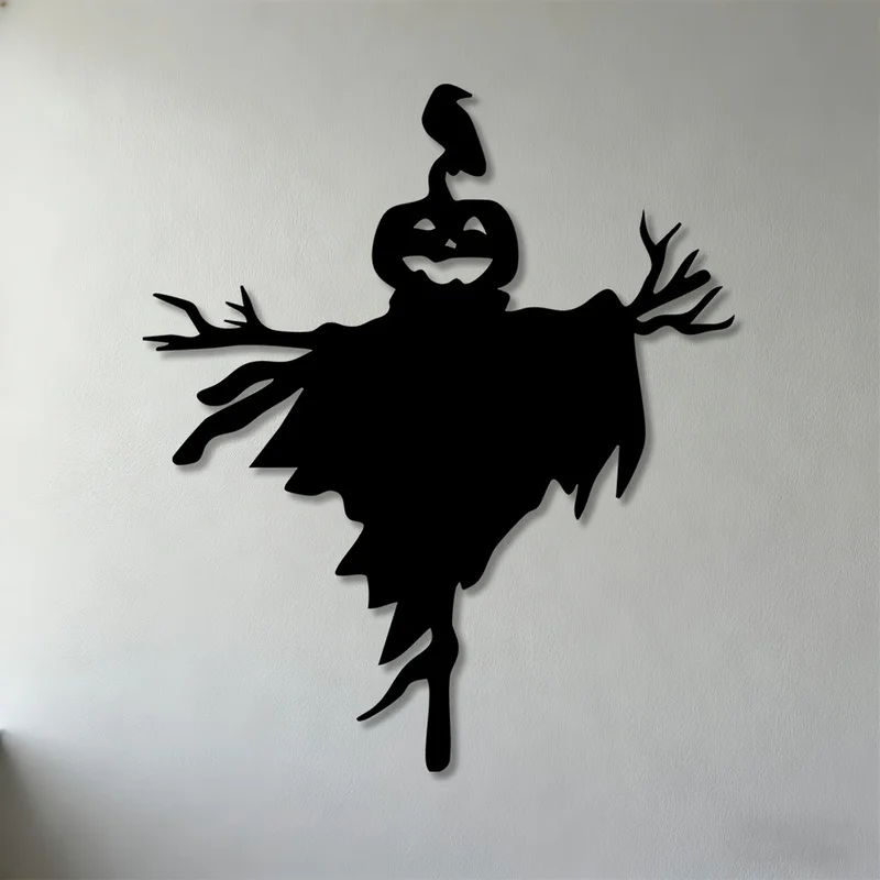1Pieces，2DPlane，Wall Sculpture，Pumpkin Head Scarecrow Acrylic Wall Decoration