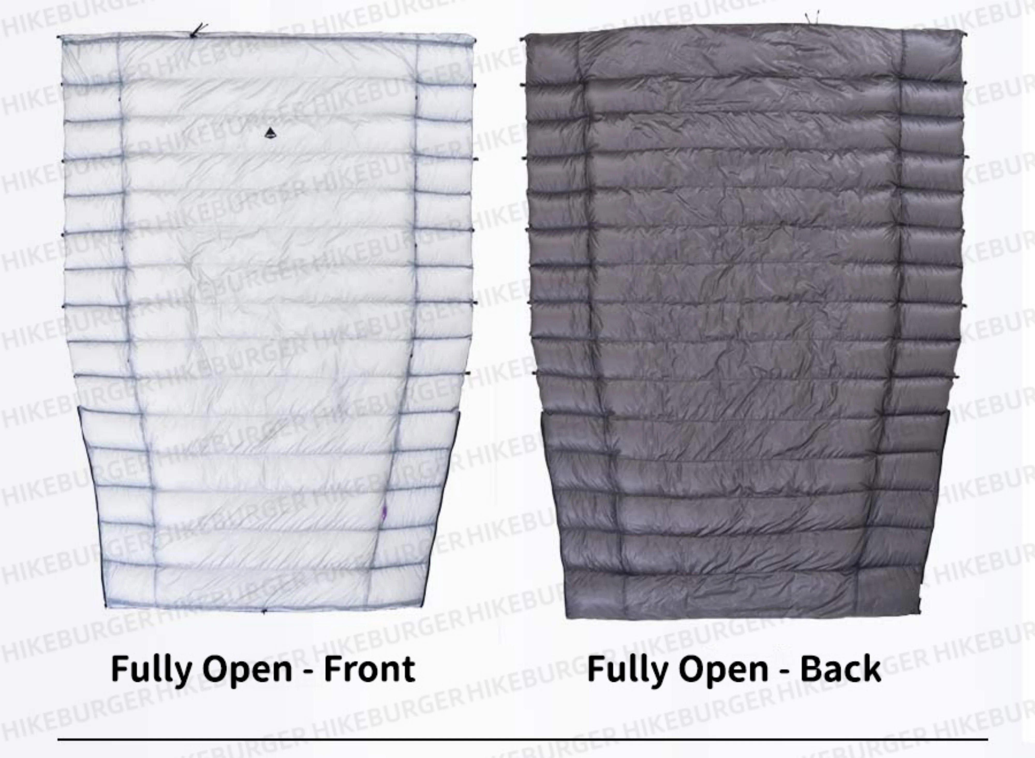 Ice Flame Quilt 800FP Goose Ultraleichte Schlafmatte im Envelope-Stil, Unterdecke für Hängematten, Rucksackreisen, Camping und Wandern – Detail 9