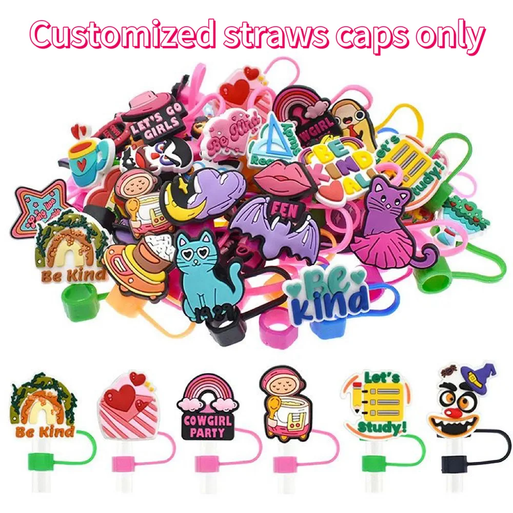 

Customized Straw Cover Cap for Stanley Cup Straw Topper Compatible for 30&40 Oz Tumbler Dust-Proof Reusable Cute Straw Tips Lids