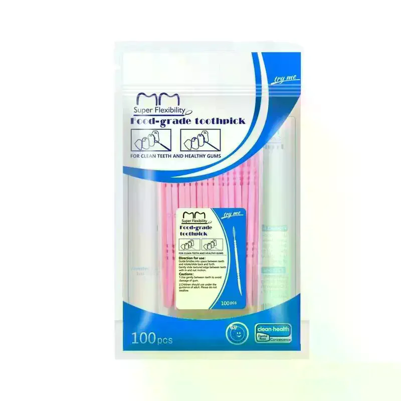 /ACR/100Pcs Portable Ultra Fine Toothpick Disposable Family Box Pick Double Head High End Creative Oral Cleaning Caring Tool