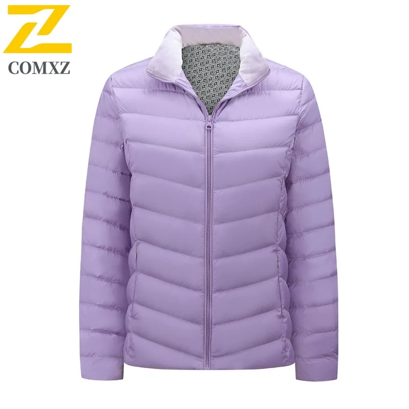 COMXZ Autumn Winter Down Jacket Men Big Size Hooded Thermal Thickened Casual Coat 90% White Duck Down lightweight windbreaker