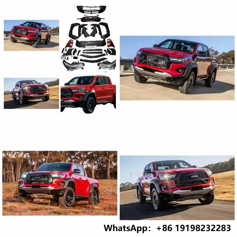 KLT 2023 Gr Sport Facelift Kit Conversion Kit Upgrade Body Kit for Hilux Revo 2016 2017 2018 2019 2020