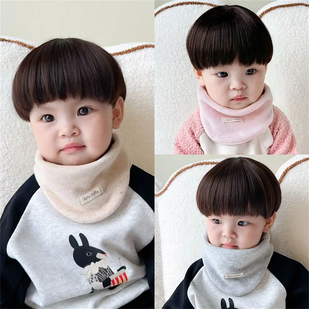 Versatile Velvet Thick Kids Scarf Cold-proof Soft Neck Warmer Neck Ring Children