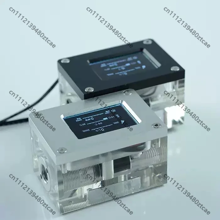 Intelligent Water Cooling Monitor Flow Speed & Temperature Real‑Time Detecting Device For Desktop PC Liquid Cooling Pipeline