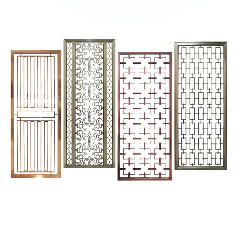 

Latest Design Home Hotel Interior Decoration Partition Modern Partition 304 Stainless Steel Laser Cutting Screen Partition