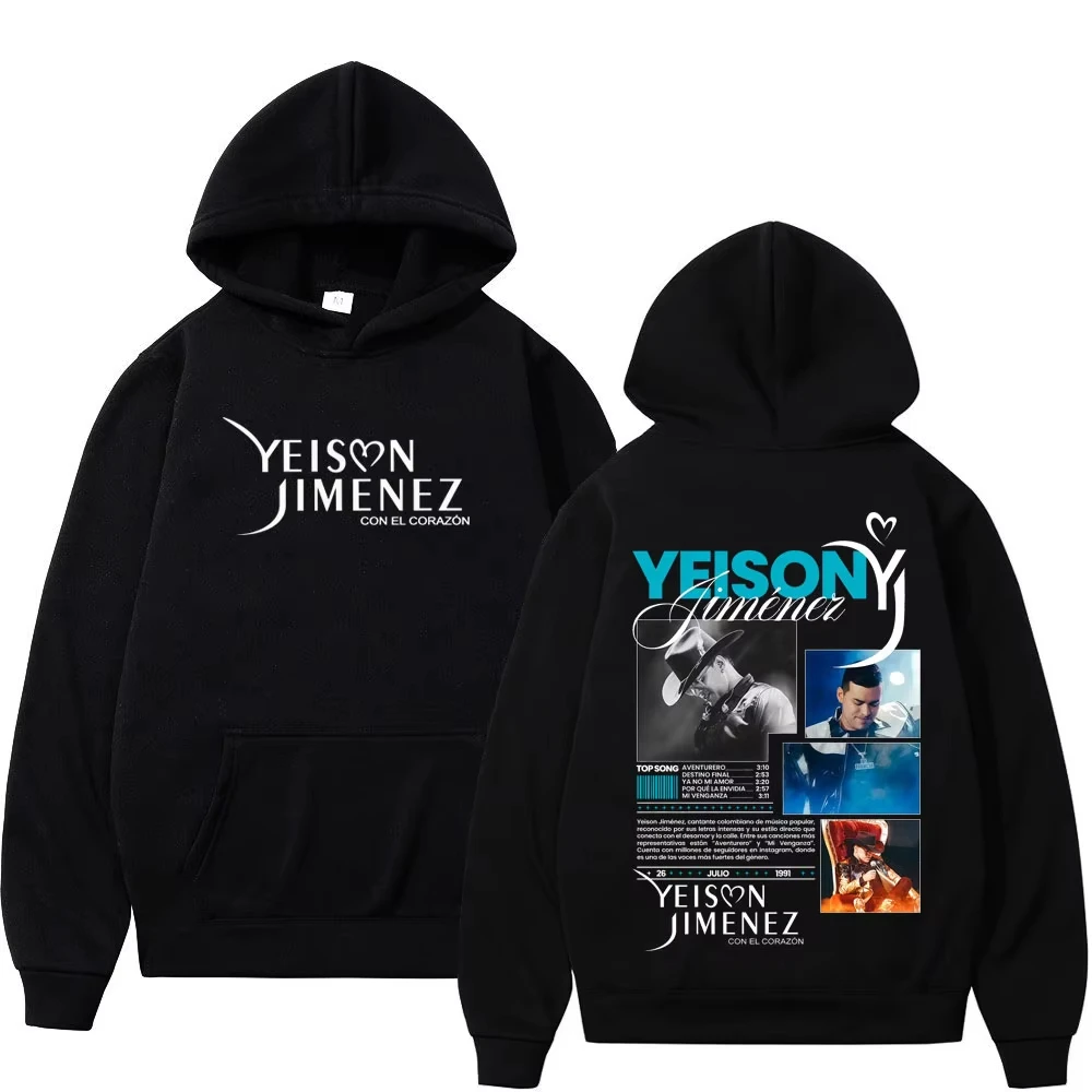 

Худи с принтом Singer Yeison Jimenez Album Tour, унисекс, в стиле хип-хоп, с длинными рукавами, готический, панк, винтажный, повседневный спортивный костюм