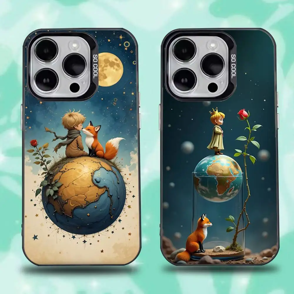 

L-little P-Prince Phone Case For iPhone 16,15,14,13,12,11,Pro,Max,Plus,Mini,XS,SE Anti Fall Black Matte Hard Bumper