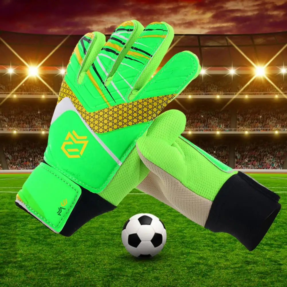 Football Gloves Breathable Impact Resistant Goalkeeper Gloves For Kids Adults Premium Grip Non-slip Texture Ideal Soccer Gloves