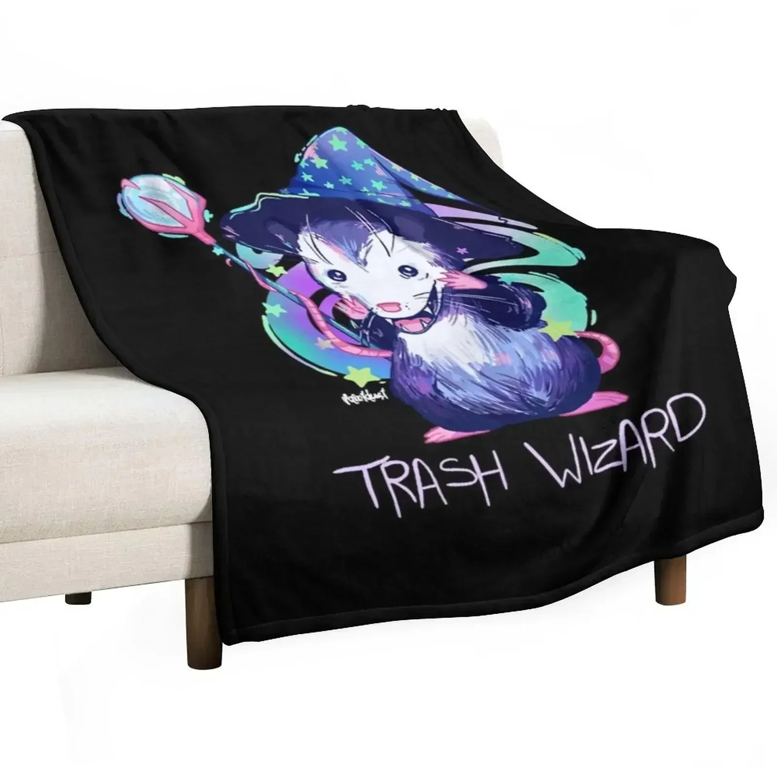 

Trash Wizard Throw Blanket funny gift warm for winter Blankets