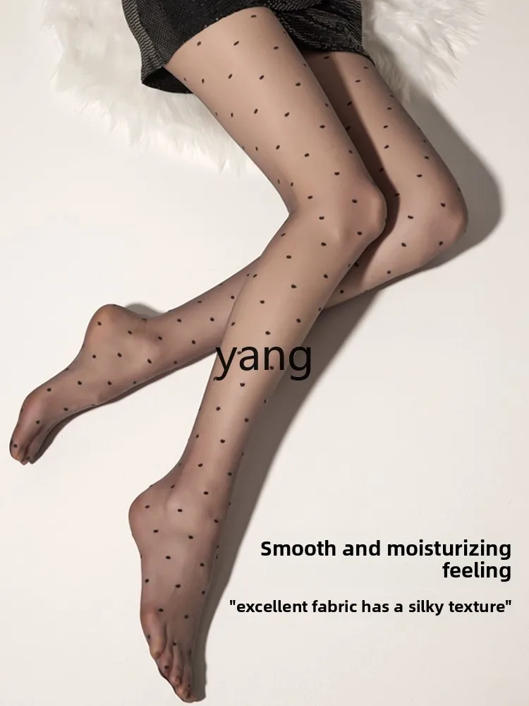 LMM polka dot black silk 0d ultra-thin spring and summer thin anti-hook black sexy stockings
