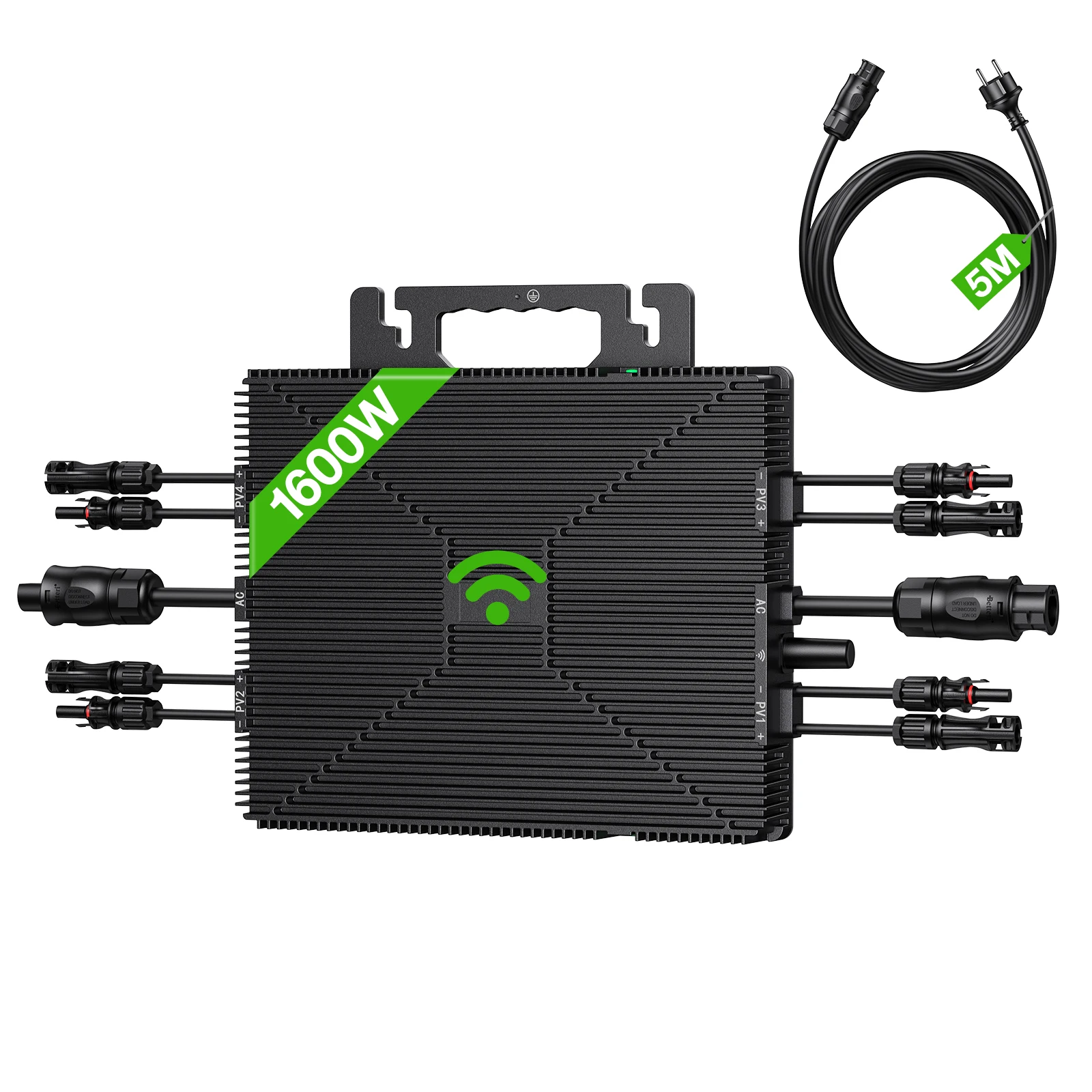 Hete aanbieding! 1600W Micro-omvormer 230V Netgekoppeld, 4MPPT 25-55V, WLAN, Solarman APP, regelbaar tot 1200W / 800W