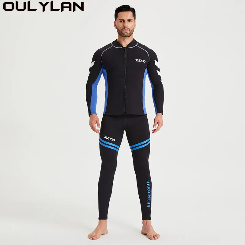 Oulylan Spearfishing Jacket Pants Clothes Scuba Diving Suit 3MM Wetsuit  Neoprene Underwater Fishing Kitesurf Surf Surfing