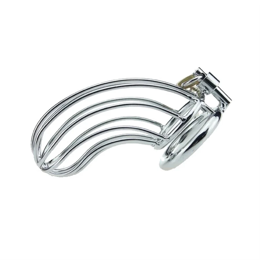 Male Stainless Steel Cock Cage Penis Ring Chastity Device Lockable Chastity Belt Metal Cock Cage Erotic Bondage Sex Toys For Men