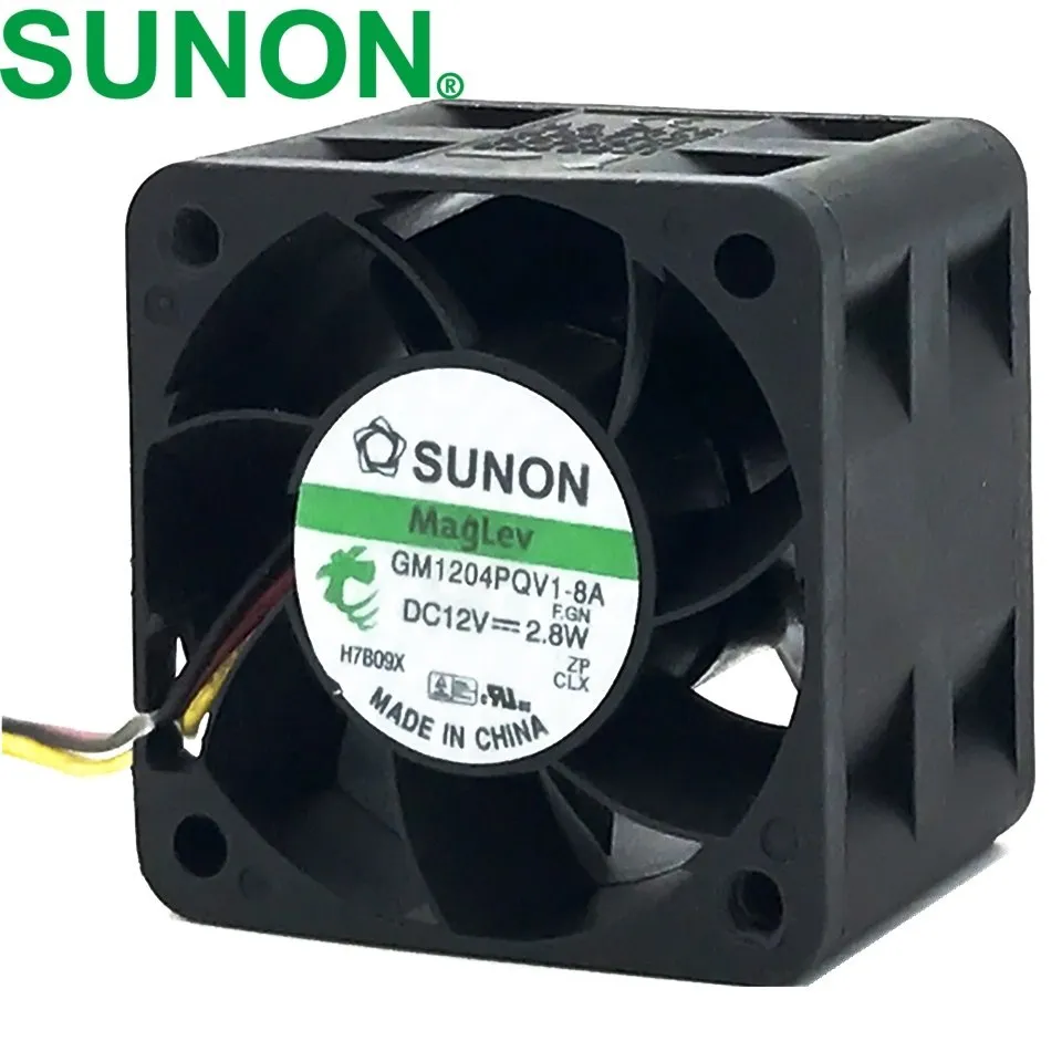 1pcs GM1204PQV1-8A 12V 2.8W 40MM 4028 3-line 1U 2U Server Cooling Fan 9200rpm 14CFM For SUNON