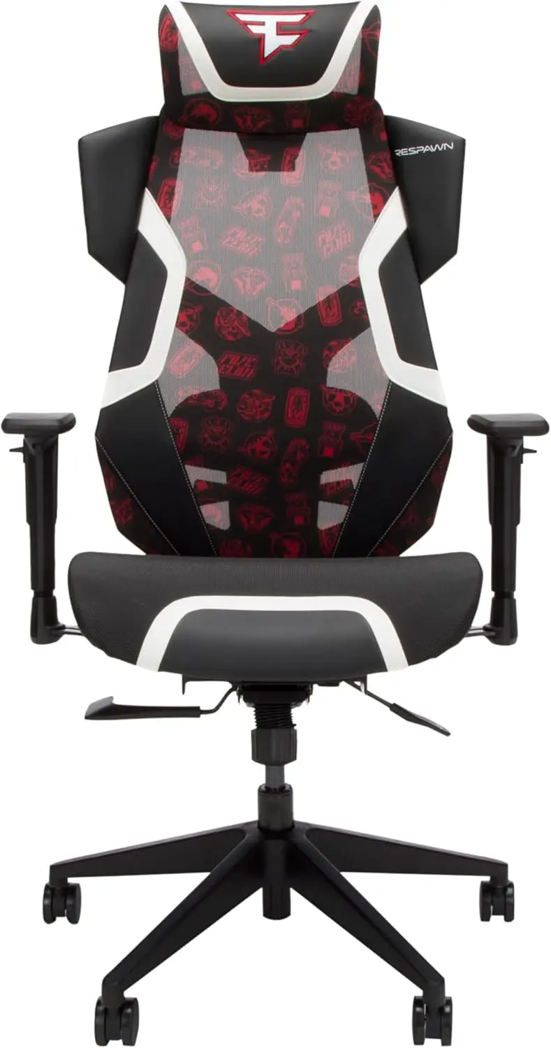 Respawn Flexx Faze Clan Mesh Gaming Chair With Lumbar Support, Ergonomic Gaming Chair With Recline/Tilt Tension Controls,