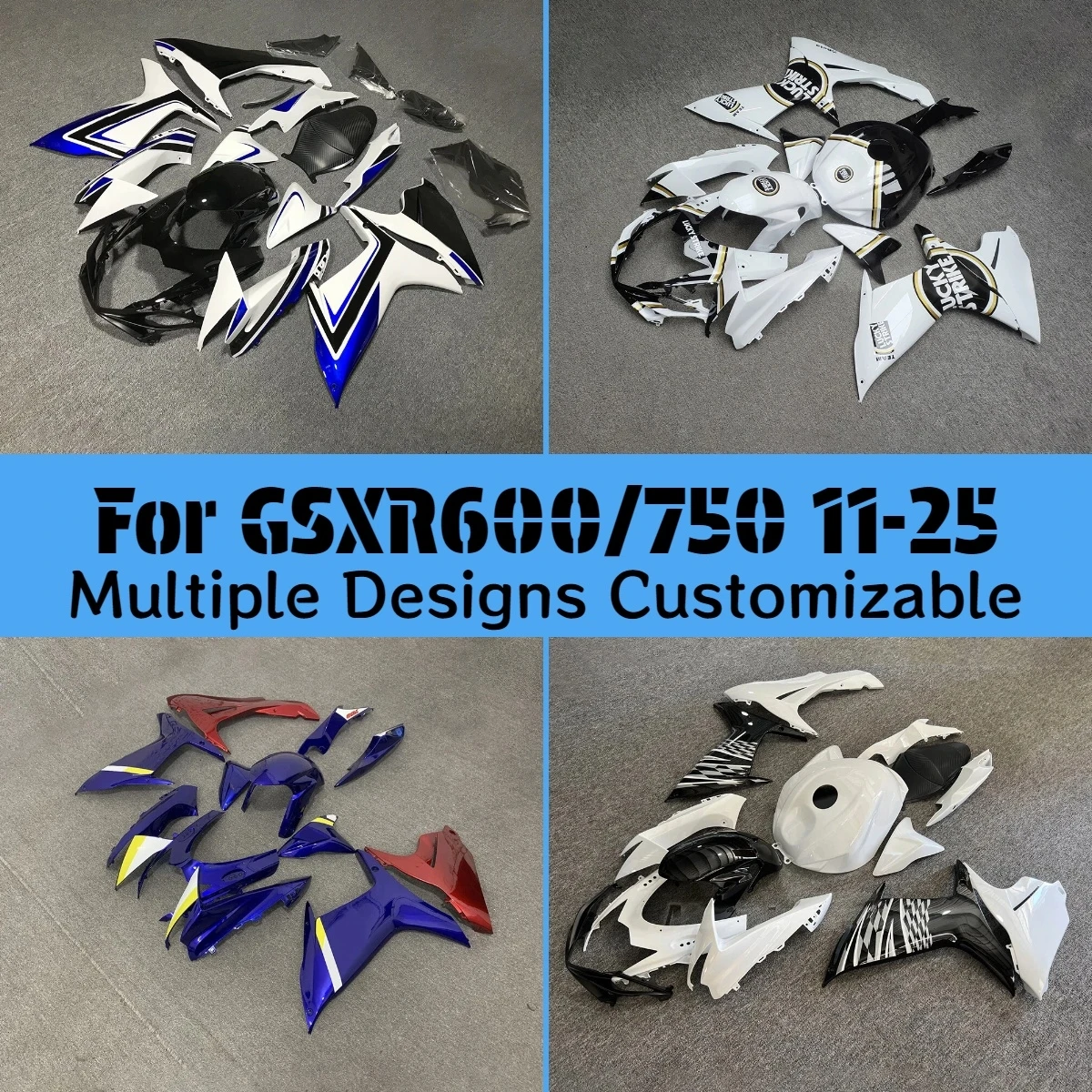 For GSXR600/750 2011-2025 Customizble Fairings GSXR 600 750 11-25 Motorcycle ZXMT Cover Fairing Kit