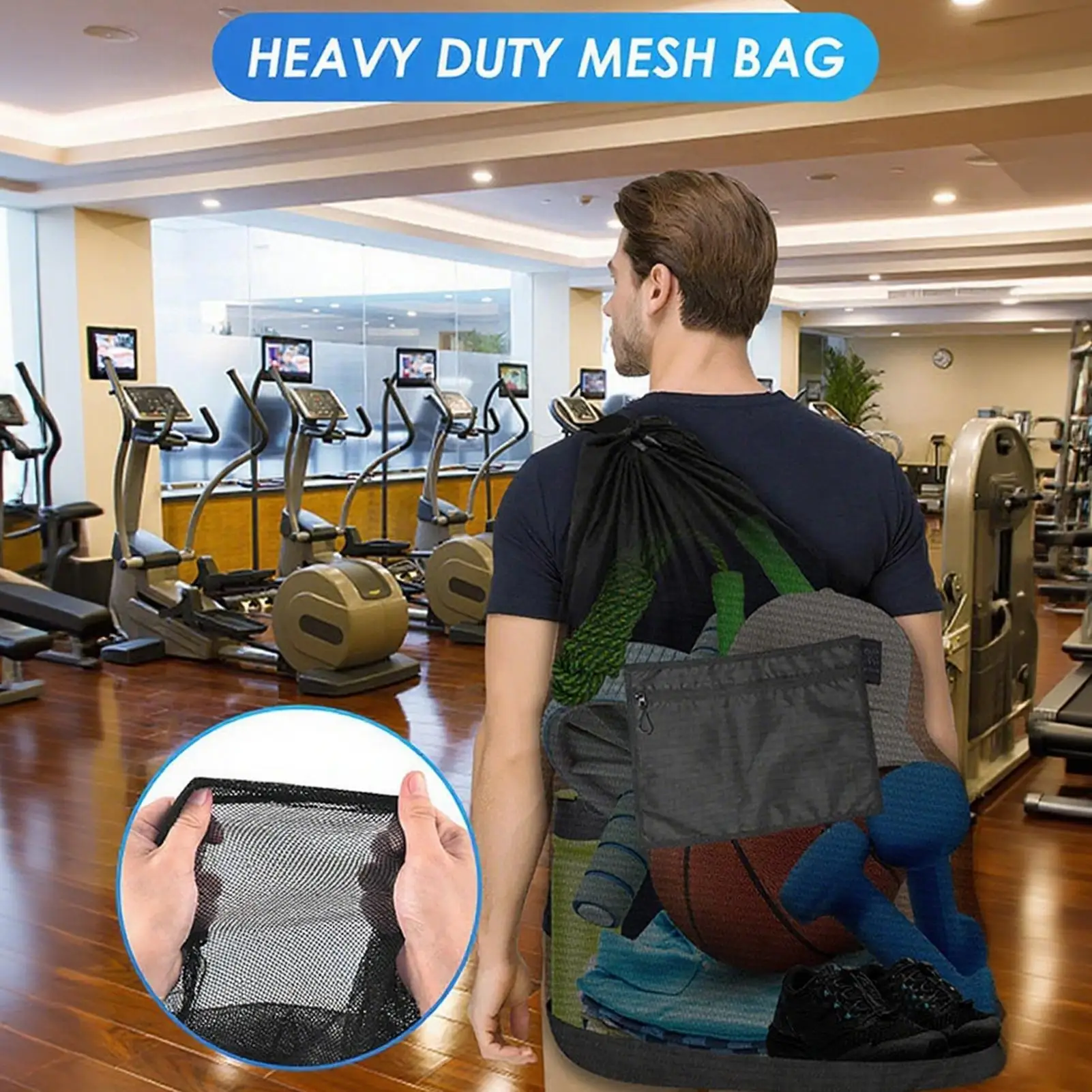

Soccer Ball Bag Large Capacity Volleyball Organizer Bag Sporting Accessories Net Pouch For Teens Women Youth Men Friends Family