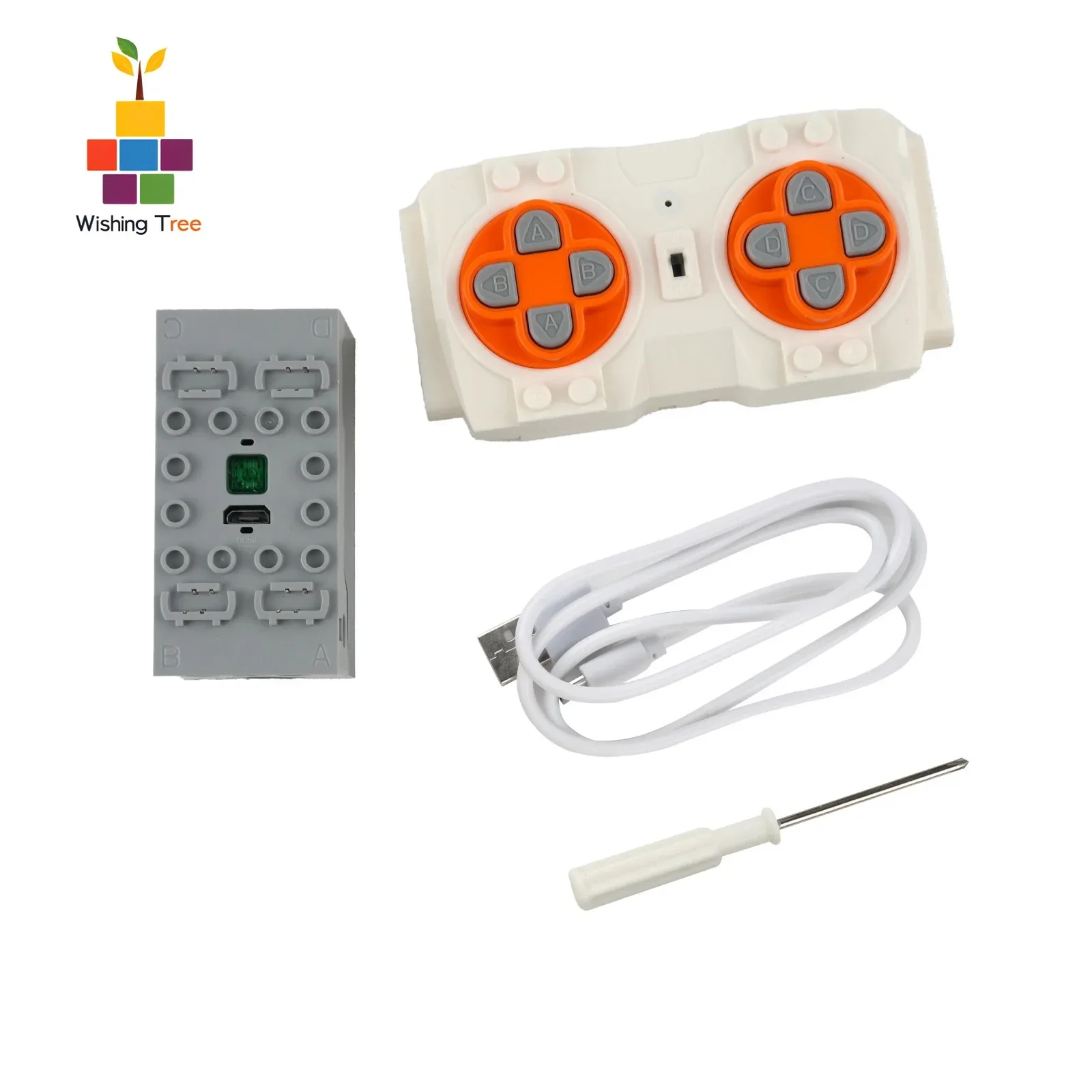 

Комплект питания Mould King 2.4G с литиевой батареей и 8-канальным управлением через приложение для конструкторов