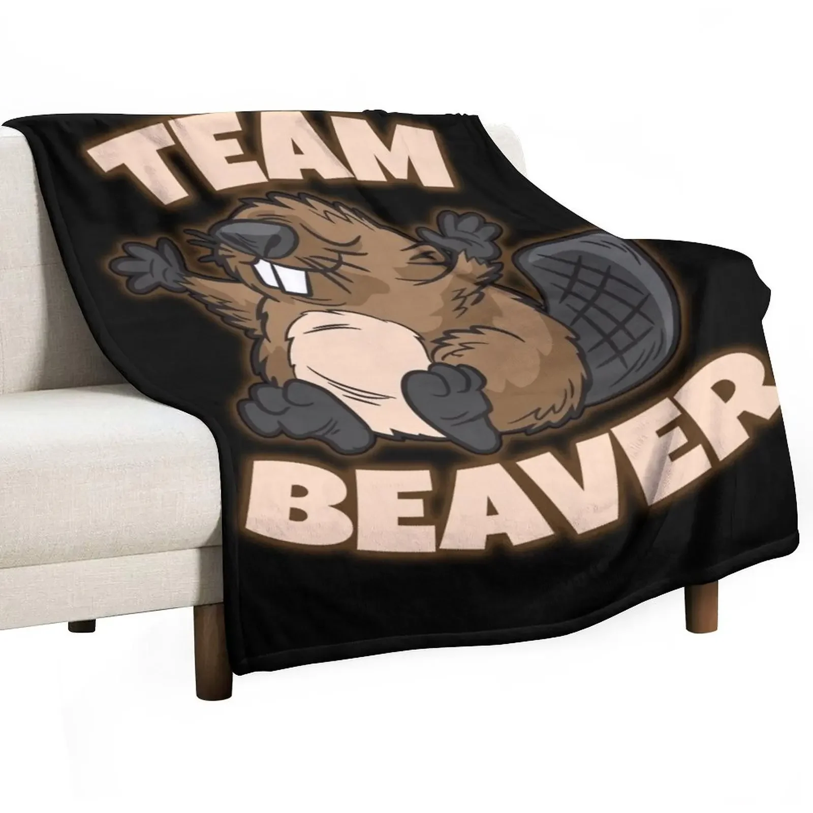 Team Beaver Throw Blanket Thins Decoratives Luxury Throw Winter beds Blankets